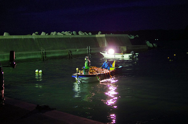 深夜の海